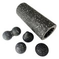 thumbnail image 3 of jinwen Foam Roller Set Equipment High Density Starter Kit for Leg Pilates black grey, 3 of 9