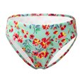 thumbnail image 1 of Kids Girls' Slim Swimming Bottom with Lining UPF50+ Sun Protection Rash Guard Swim Brief Orange Flowers 14, 1 of 7