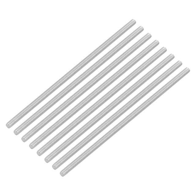 Unique Bargains 8Pack M3 x 90mm 0.5mm Pitch 304 Stainless Steel Fully Threaded Rod Bar Studs