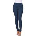 thumbnail image 1 of Jeans pour Femmes, Couleur Unie, Taille Haute, Jambe Droite, 1 of 4