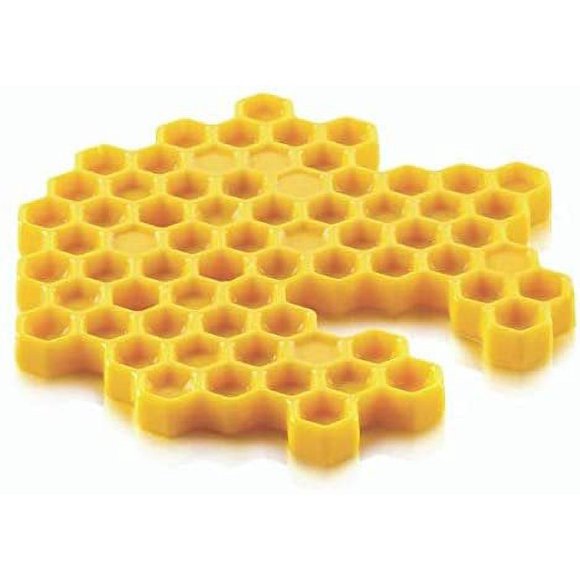 Silikomart Miel80 Moule de Cuisson en Silicone Moule de Congélation avec 2 Cavités en Nid d'Abeille, Chaque 5.51 Pouces de Large x 0.39 Pouces de Haut