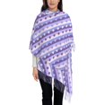 thumbnail image 1 of Foulard à Franges pour Femmes, Rayures Vintage Violettes, Châle Long, Léger et Chaud, 1 of 6