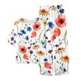 thumbnail image 1 of Chemises à Manches Courtes pour Femmes Mode Dames Imprimé Floral Manches Courtes Coton Lin Ensemble Haut et Pantalon Décontractés Manches Courtes pour Femmes, 1 of 4