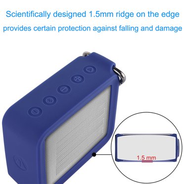 Bluetooth Speaker Cover Wireless Speaker Soundbox cover replacement for Silicone Protector Replacement for JBL Go 2, Blue