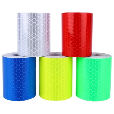 Reflective Tape Reflective  Warning Tape Pvc Reflective Tape Warning Tape Reflective  Tape 1 Pcs Reflective  Warning Tape Film Sticker Conspicuity Tape Roll 5 Colors Optional