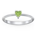 thumbnail image 2 of Heart Birthstone Ring - Peridot (August), 2 of 6