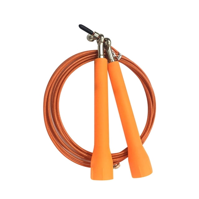 Speed Skipping Wire Rope Indoor Outdoor wire rope jumping rope Jumping Rope Weight Loss Exercise Home Gym Workout Tool, Orange