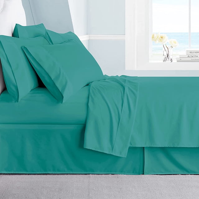 Swift Home Luxury 4-Piece Sheet Set with Extra Pillow Case, TwinXL, Larkspur Blue