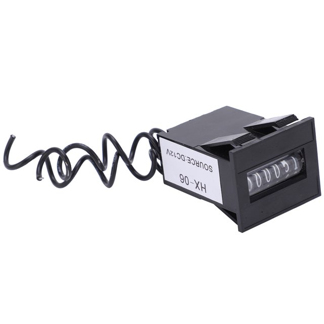 Electromagnetic Counter, Industrial Totalizer 6 Digits LY 06 Electronic Pulse Counter With No Clear Function For Industry For Recording Cumulative 12V