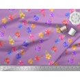 thumbnail image 3 of Soimoi Poly Georgette Fabric Dot,Leaves & Periwinkle Floral Print Sewing Fabric Yard 52 Inch Wide, 3 of 3