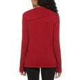 thumbnail image 4 of Rafaella Women's Long Sleeve Top with Rivet Neck Trim, 4 of 6