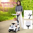 thumbnail image 4 of Costway 3-in-1 Sliding Walker w/ Adjustable Canopy Horn Music & Light for Boys & Girls White, 4 of 10