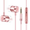 thumbnail image 1 of 3.5mm Port In-ear Super Bass Line Control Earphone Phone Aluminum Alloy Headphone Microphone Wired Headset, 1 of 9
