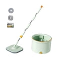 thumbnail image 3 of Luzkey Mop and Bucket Set Water Separator Adjustable Stainless Steel Handle Microfiber Mops Flat Mop Bucket for Kitchen Green, 3 of 8