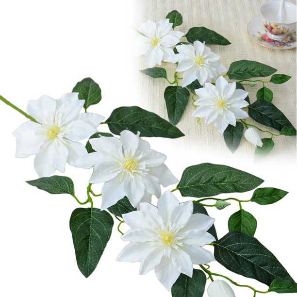 Clematis Blue, Flower Ornament Silk Decoration Artificial Branch