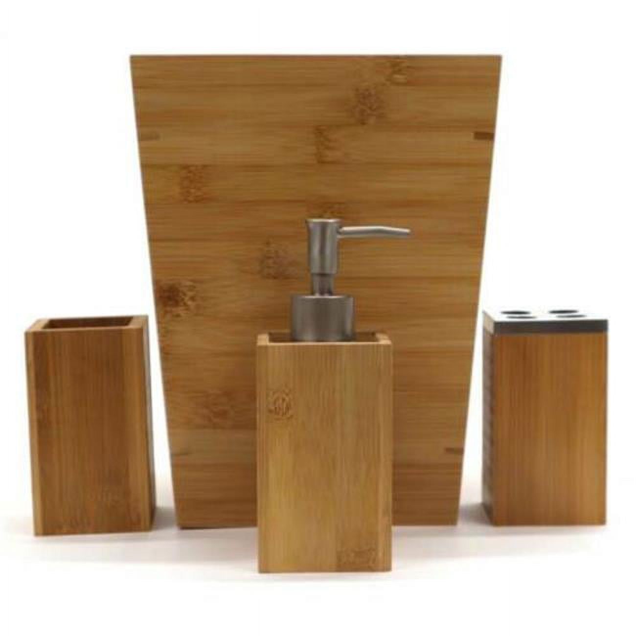 Redmon 5459 Bamboo Bathroom Accessory Set - 4 Piece