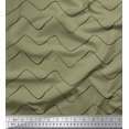 thumbnail image 1 of Soimoi Green Poly Georgette Fabric Artistic Waves Abstract Print Fabric by the Yard 52 Inch Wide, 1 of 5