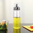 thumbnail image 1 of Uxcell Glass Stainless Steel Silicone Olive Oil Dispenser Bottle Pour Drip-Free with Marks 300ML, 1 of 7