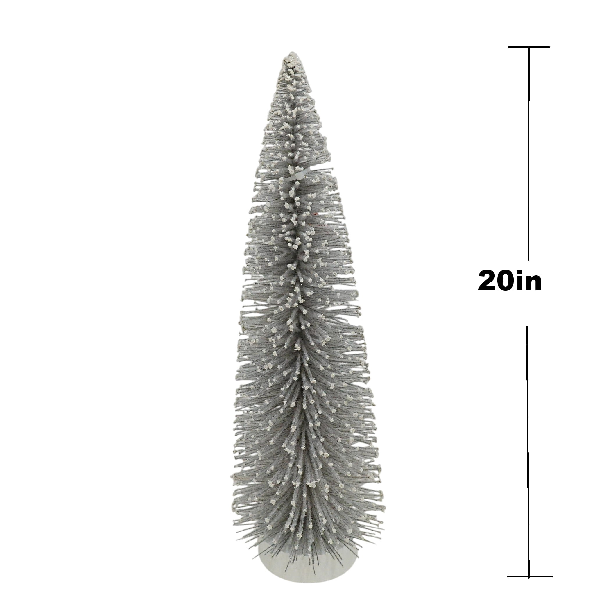 Holiday Time White Bottle Brush Christmas Tree Decoration