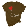 thumbnail image 5 of Meichang Hauts pour Femmes T-Shirts de la Saint-Valentin T-Shirts de Fête à Col Rond T-Shirts à Imprimé Cœur d'Amour T-Shirts à Manches Courtes Jolis Tees Blouses en Liquidation, 5 of 5