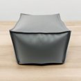 thumbnail image 3 of hometrends Faux Leather Grey Pouf, 3 of 3