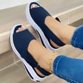 thumbnail image 1 of Sandales Rouges pour Femmes à Talon Bas Sandales d'Été Confortables pour Femmes à Bout Ouvert avec Bride à la Cheville Chaussures Décontractées de Plage Sandales Peu Profondes pour Femmes en Liquidation, 1 of 4
