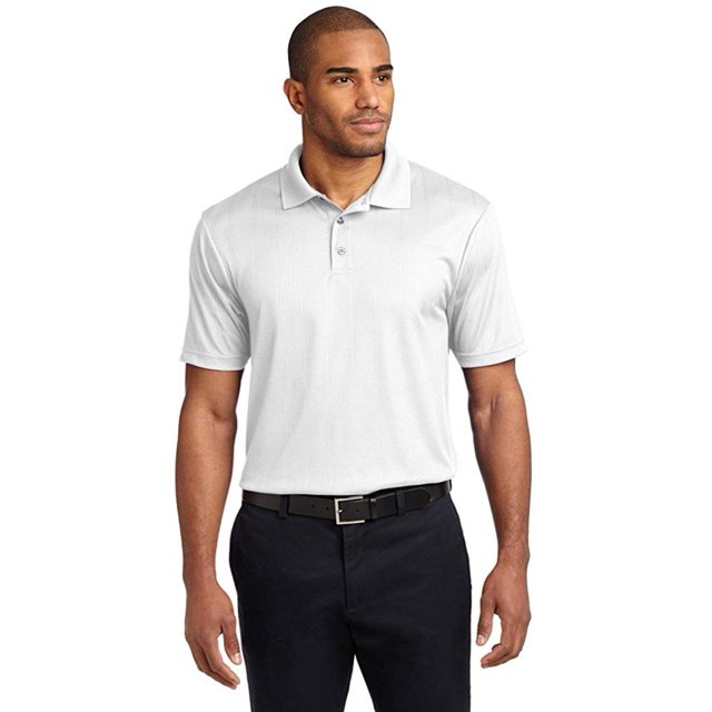 Port Authority Chemise de Sport Jacquard Fine Performance, S, Blanc