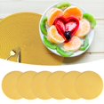 thumbnail image 1 of Huayishang Placemat 6PCS Yellow Round Polypropylene Woven Placemat, 1 of 9