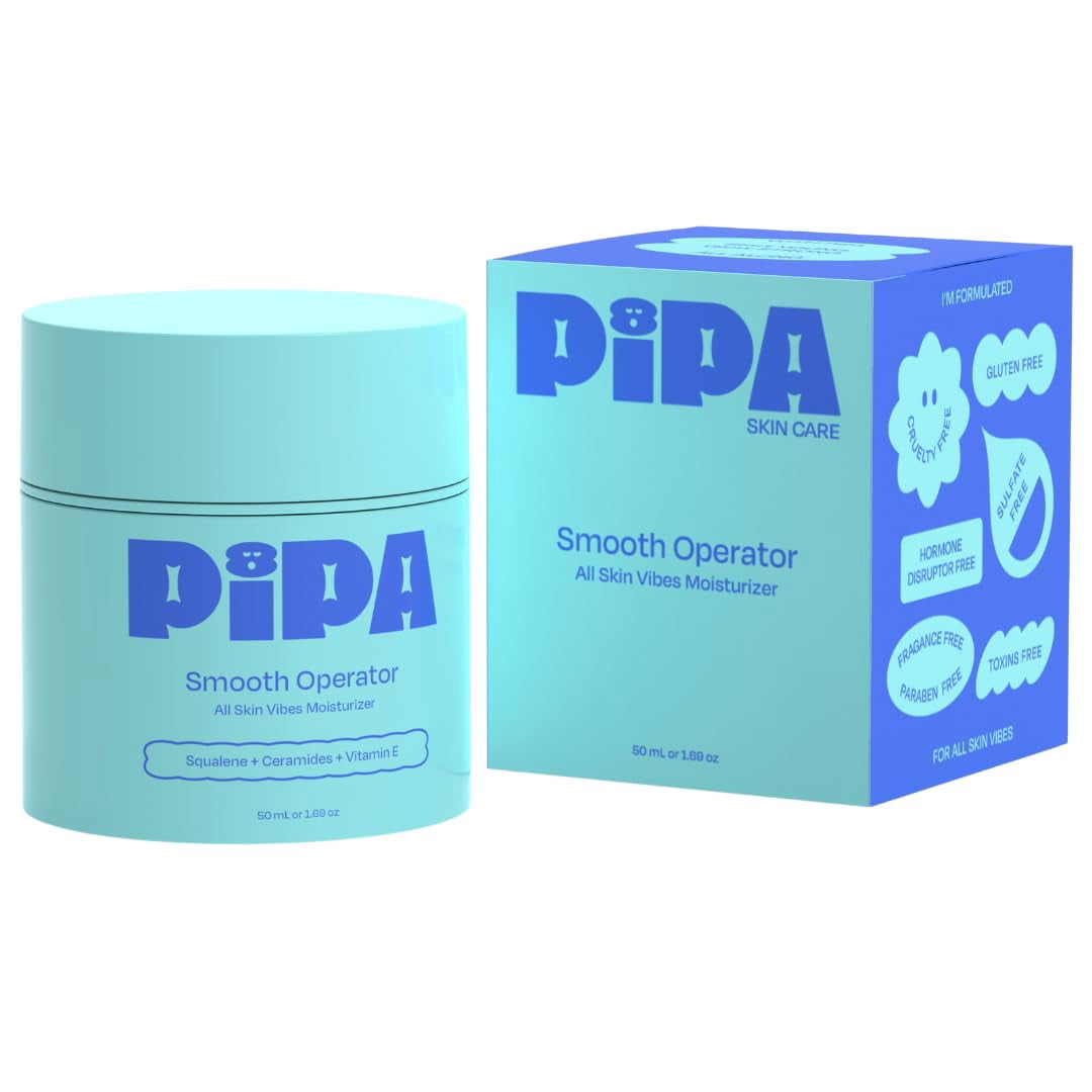 Pipa Skincare Smooth Operator Moisturizer 1.7 Oz. | Ceramides | Clean Non-Toxic Multi-Vitamin | Kids Face Moisturizer Skin Care For Kids & Tweens