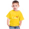 thumbnail image 2 of Penkiiy Tout-Petits Enfants Garçons Filles Mode Mignon Col Rond Imprimé Manches Courtes Haut 4-5 Ans Jaune, 2 of 6