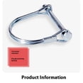 thumbnail image 3 of fastboy 8pieces Round Arch Wire Lock Pin For Secure Towing In Garden Heavy Duty Lynch Pin Trailer Hitch Lock 6*70, 3 of 6