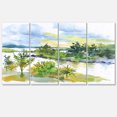 thumbnail image 2 of Aquarelle Forêt d'Automne et Lac - Impression d'Art sur Toile Paysage, 2 of 3