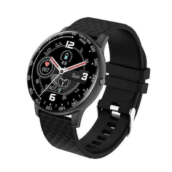 Montre Intelligente H30 Montre Traqueur Montre-Bracelet Bracelet de Sport Traqueur d'Activité avec Fréquence Cardiaque Tension Artérielle pour Hommes Femmes (Noir)_Perfect Gift
