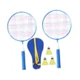 thumbnail image 3 of Siruishop Children Badminton Tennis Set Kids Tennis Rackets with 3Pcs Shuttlecock Balls Blue, 3 of 8