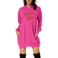 thumbnail image 1 of TJAZFJPA Mini Robes pour Femmes Aguichant Automne et Hiver Mode Décontractée Imprimé de Noël Chandail à Capuche à Manches Longues avec Poche, 1 of 4