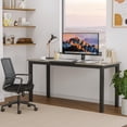 thumbnail image 1 of AKDSteel Computer Desk, Large Home Office Desk With Black Metal Frame, Modern Simple Style, 1 of 8