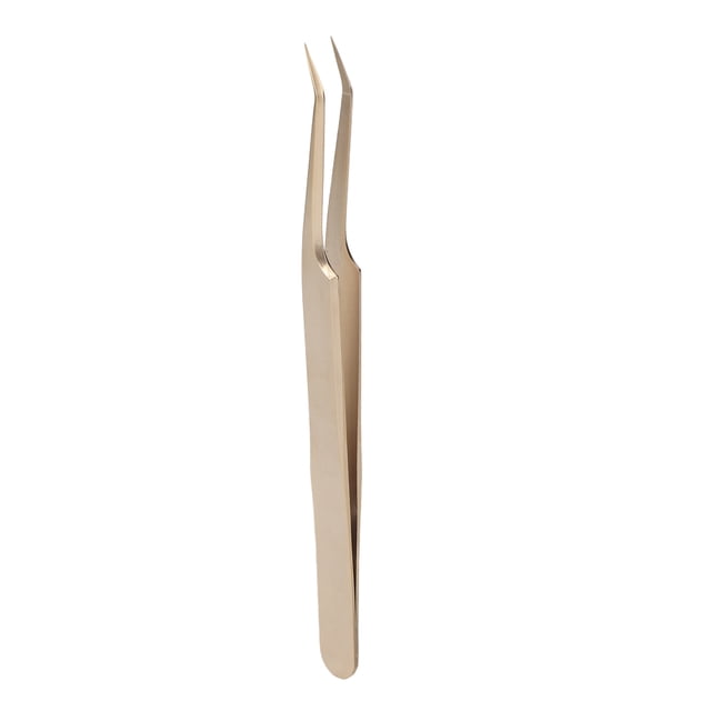 Professional Eyelash Extension Tweezers For Volume Lashes, Stainless Steel With Sharpness Less Than Or Equal To 0.5mm, Curved Tip, Ergonomic Design, Suitable For Professional Use