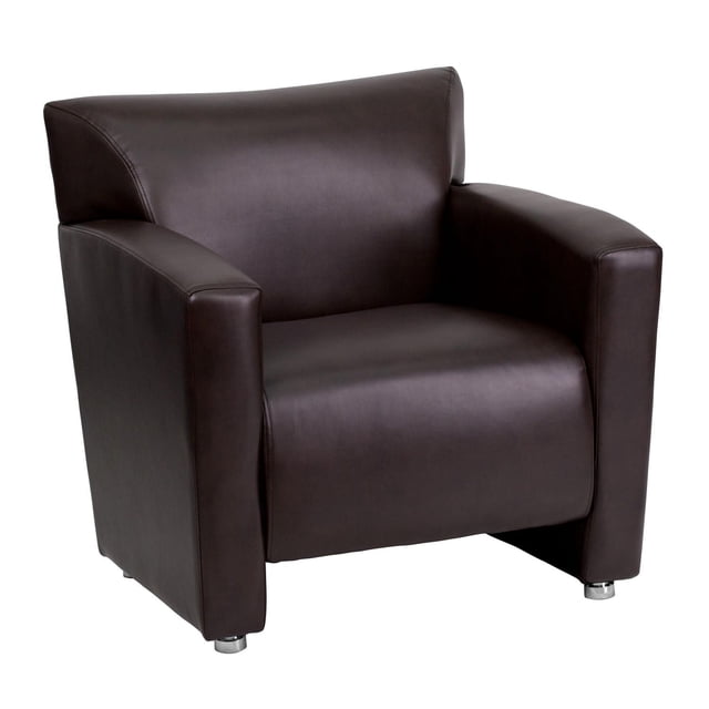 Fauteuil en cuir brun de la série HERCULES Majesty