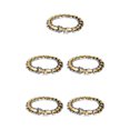 thumbnail image 3 of Thinsony Distinctive Gothic Punk Dragon Scale Bangle 48 inches Cool and Contemporary Light Gold 8.26 Inch 5Set, 3 of 6