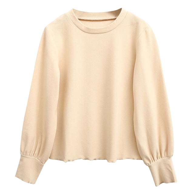 MeetoTime Kids Girls Fall Long Sleeve Crew Neck T-Shirt Base Layer Tops 2024 Cotton Soft Solid Color Undershirt