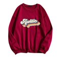 thumbnail image 1 of MesaSe Womens Casual Manches Longues Graphiques Tee-Shirts Sweat-Shirts à Col Rond Pulls pour Femmes, 1 of 2