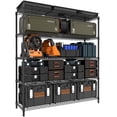 thumbnail image 1 of M MZG 5 Tier Metal Wire Shelving Unit Storage Rack, Dimensions: 59"W x 17.7"D x 70.86"H, Black, 1 of 6