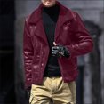 thumbnail image 1 of RKSTN Jackets for Men Single-breasted Jocket Zipper Plu Warm Cotton-padded Jacket Long Stand Collar Solid Color Fall and Winter Long Sleeve Jacket Coats, 1 of 6