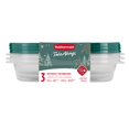 thumbnail image 1 of Rubbermaid TakeAlongs 4-Cup Rectangle Food Storage Containers, Meal Prep Containers with Lids, Limited-Edition Blue Spruce, 3 Count, 1 of 4