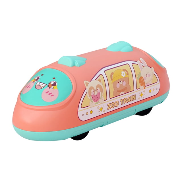 Childrens Train Toy Double Pull High Speed Rail Model Simulation Pink Plastic 5.3 X 1.9 X 1.9 Inches For Boys Girls Activity Pink