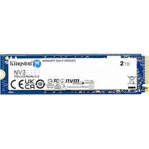 Kingston NV3 2TB M.2 2280 NVMe SSD | PCIe 4.0 Gen 4x4 | Jusqu'à 6000 MB/s SNV3S/2000G