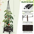 thumbnail image 3 of Costway 2 PCS Raised Garden Bed with Plant Box & Obelisk Trellis Lockable Wheels Cage Planter, 3 of 10