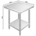 thumbnail image 2 of VEVOR Stainless Steel Work Table 24 x 24 x 32 Inch Commercial Kitchen Prep & Work Table Heavy Duty Prep Worktable Metal Work Table with Adjustable Feet for Restaurant, Home and Hotel, 2 of 9