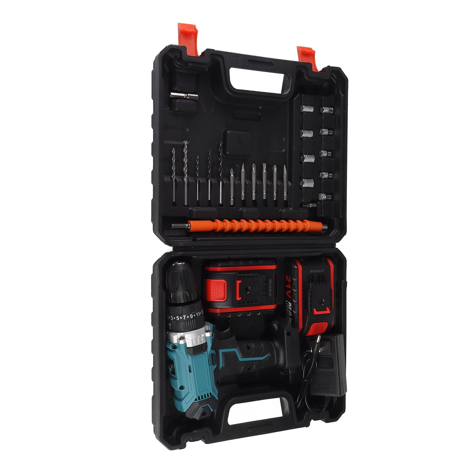 Cordless Electric Hand Drill, Compact US Plug 110-240V Electric Hand Drill Kit Adjustable Rechargeable  for Decoration