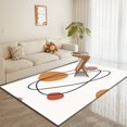 thumbnail image 3 of Floor Carpet Non-slip Soft Polyester Nordic Style Abstract Bedroom Bedside Carpet Home Decor for Bathroom, 3 of 8